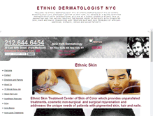 Tablet Screenshot of ethnicdermatologistnyc.org